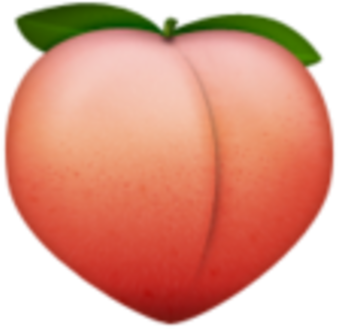 Facebook Dialog - Peach Ios Emoji (739x739), Png Download