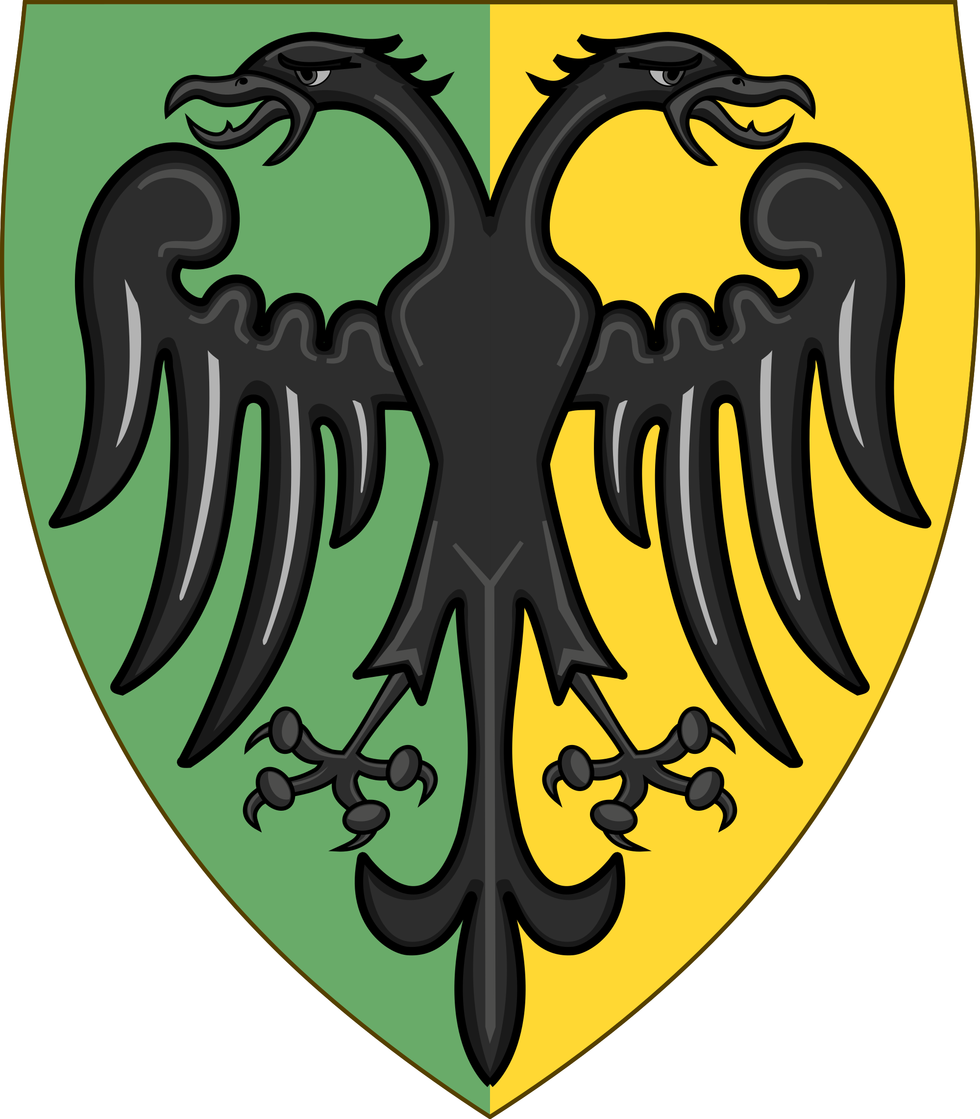 Open - Holy Roman Empire Double Headed Eagle (2000x2283), Png Download