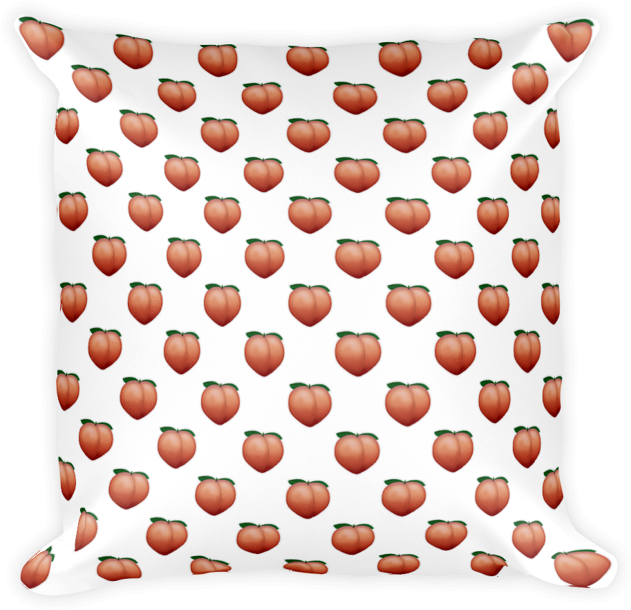 Emoji Pillow - Peach-just Emoji - Fried Shrimp Emoji Pillow (1000x1000), Png Download