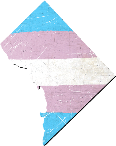 Washington Dc Silhouette Transgender Pride Flag - Washington, D.c. (500x500), Png Download