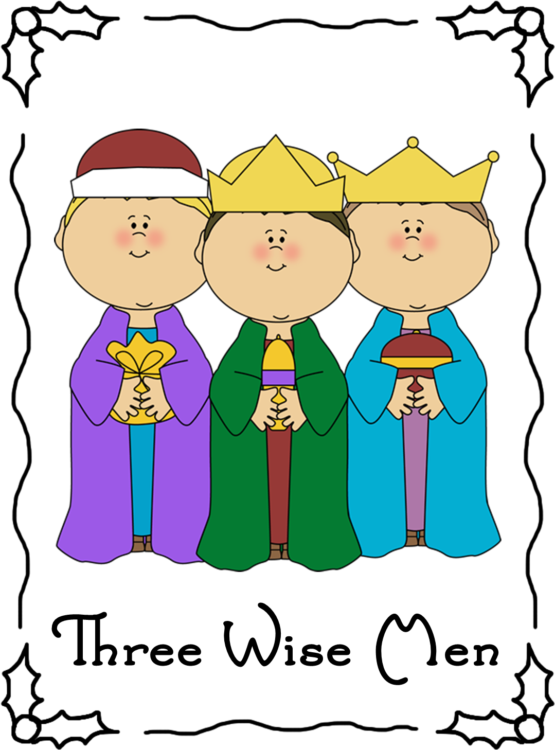 They Are The Three Wise Men - Christmas Carol Story Map (1441x1493), Png Download