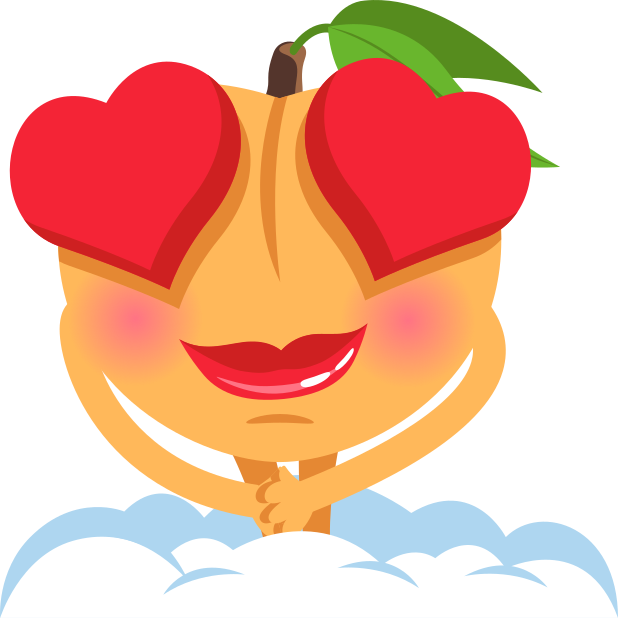 A Peach Life - Emoji Heart Eyes 16 Oz Stainless Steel Travel Mug (618x618), Png Download
