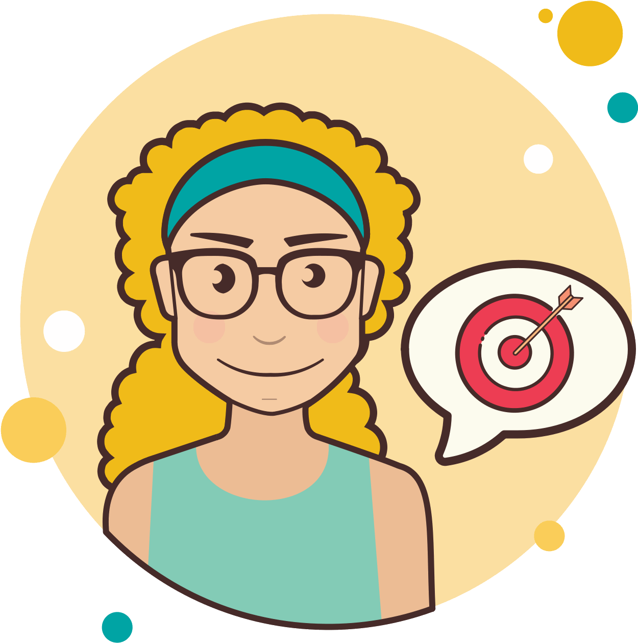 Girl And Target Icon - Signo De Interrogación Png (1600x1600), Png Download