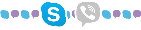 Skype Still Dominates - Viber Icon (600x230), Png Download
