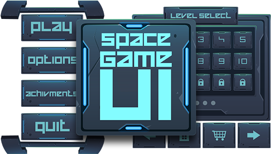 Space Game Gui - Electronics (600x500), Png Download