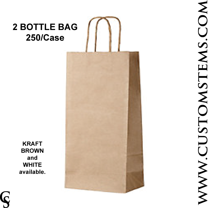 Paper Handle Wine Bag, 2 Bottle - Wine (877x880), Png Download