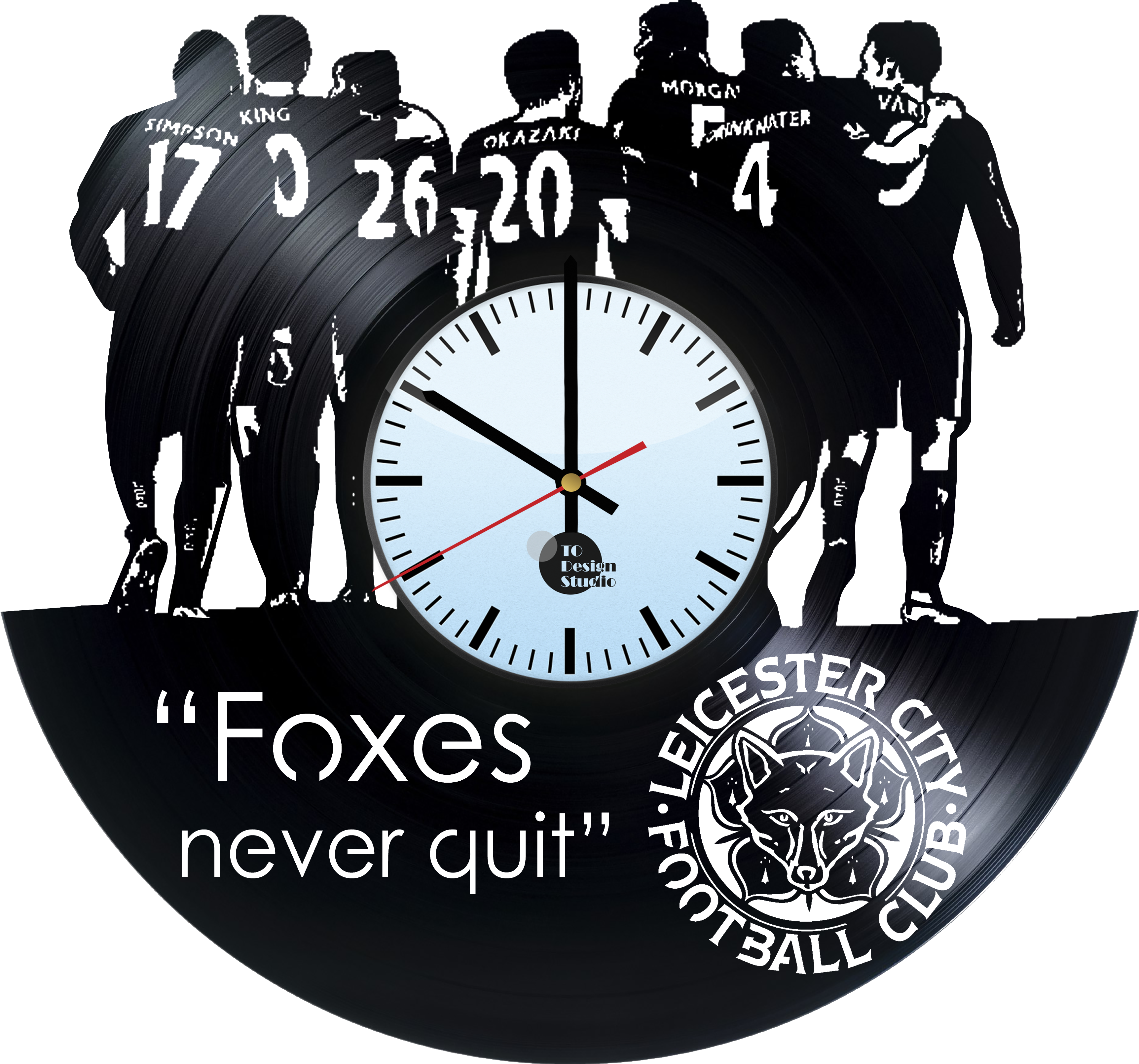 Euro - Modern Vinyl Record Wall Clock With All Superheroes (4016x4016), Png Download