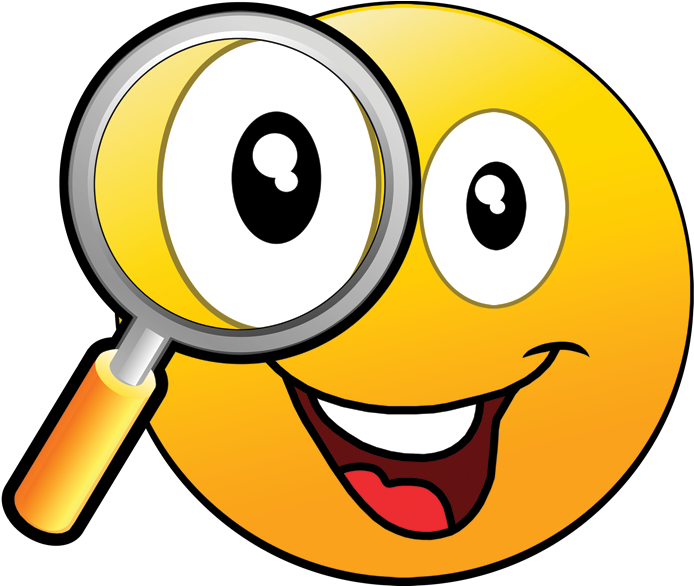 Emoji Magnifying Glass - Emoji With Magnifying Glass (709x709), Png Download