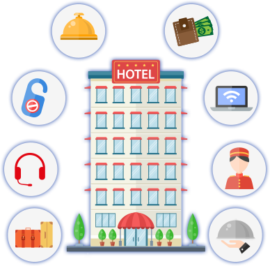Hospitality Sec - Hotel (388x381), Png Download