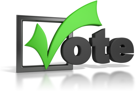 Vote Checkmark - Voting (500x313), Png Download