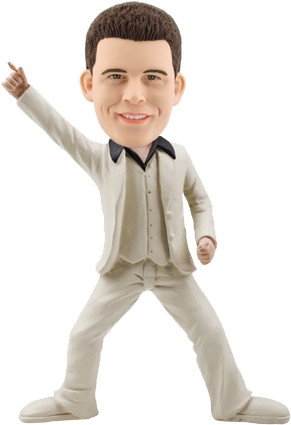 Custom Bobblehead Dancing Man - Dancer Male Transparent (400x458), Png Download