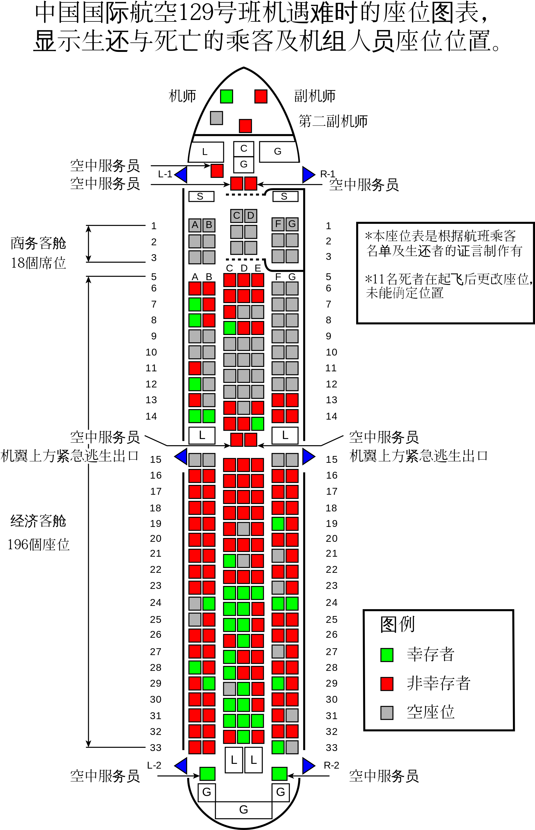Air China Seat Map Download Air China Us Ca983 Seat Map - 大韓航空機位Png Image With No Background -  Pngkey.com