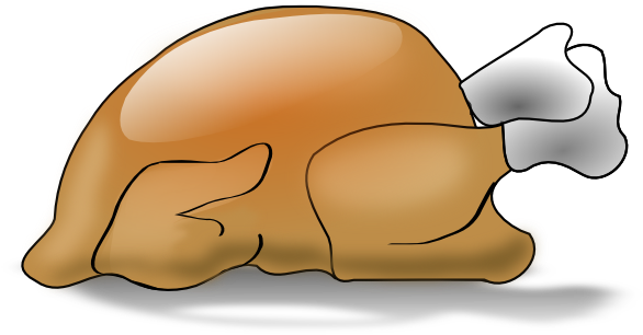 Cooked Turkey Clipart - Roast Turkey Clip Art (600x307), Png Download