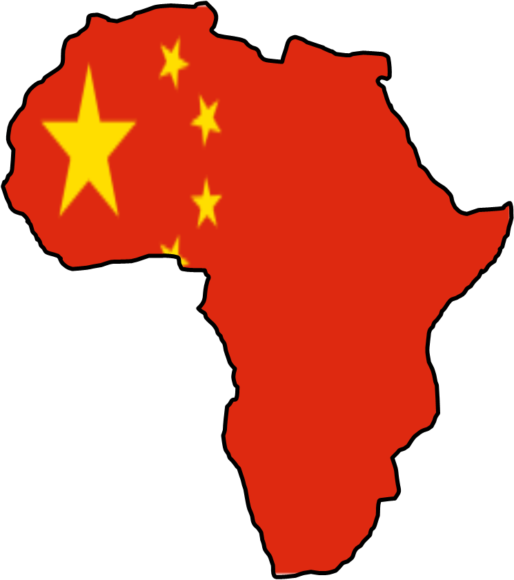 The Western Perspective Of China In Africa - Chinese Flag On Africa (745x840), Png Download