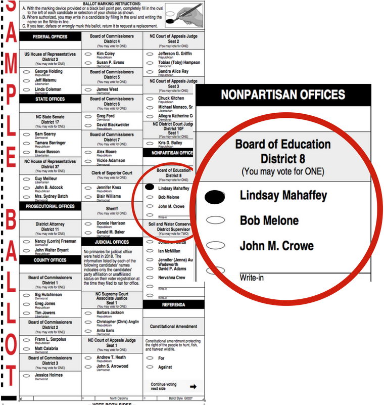 Vote For Lindsay - Sample Ballot (800x800), Png Download