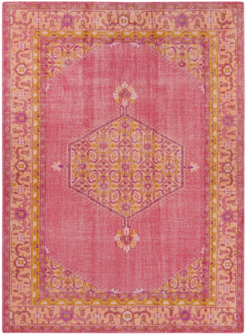 Zahra Burnt Orange & Hot Pink Rug Design By Surya - Surya Zahra Hand Knotted Wool Rug Pink (480x480), Png Download