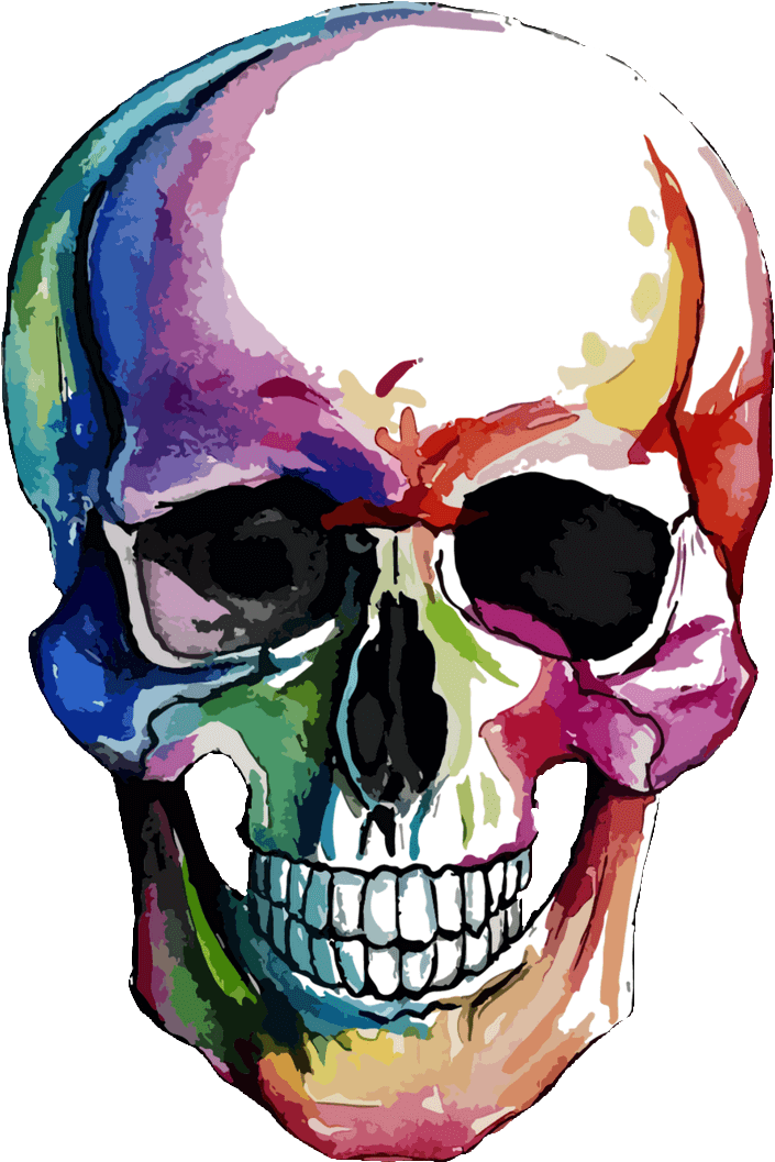 Sugar Skull Tattoo Watercolor (1080x1080), Png Download