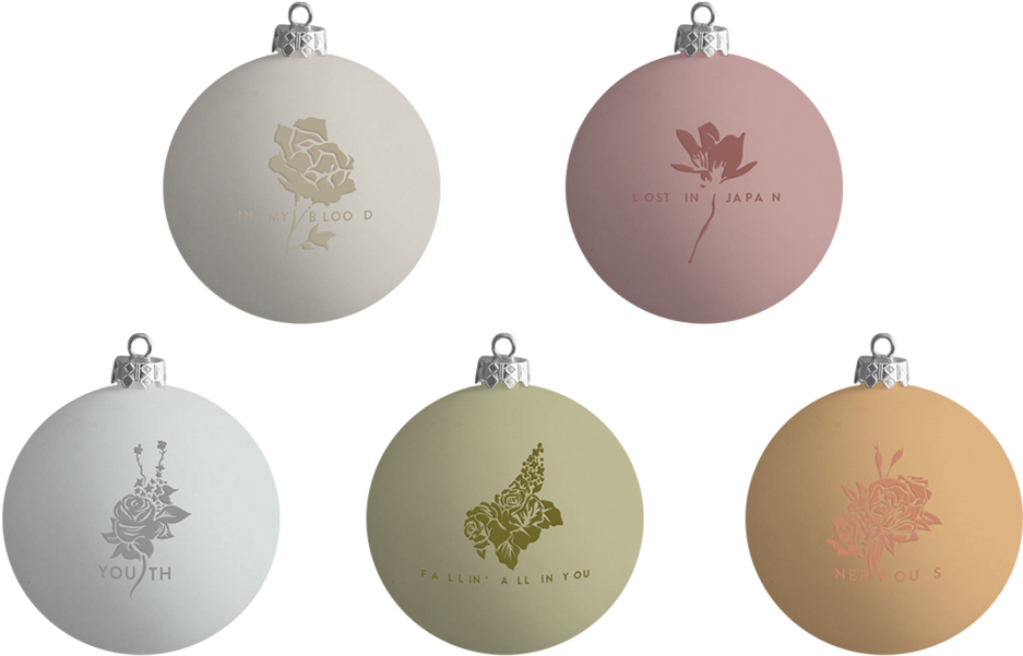 Floral Ornament Set - Christmas Ornament (1024x1024), Png Download