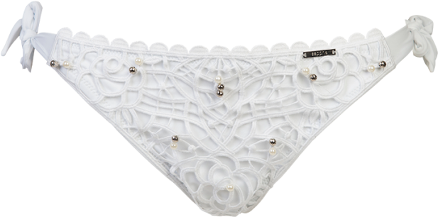 Sapph Coconut Beach Bow Bikini Broekje - Sapph Bikini-slip Coconut Beach In Weiß - 50% | Größe (650x855), Png Download