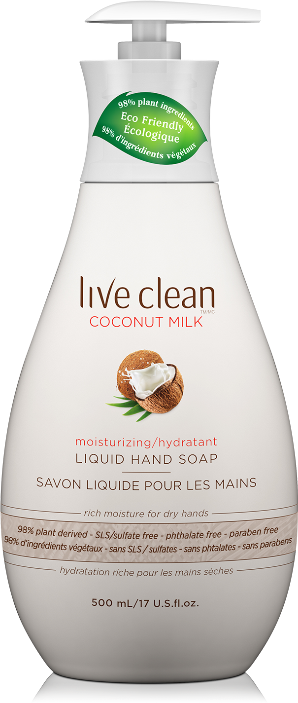 Live Clean Coconut Milk Liquid Hand Soap Gently Cleanses - Live Clean Argan Oil Restorative Shampoo 12 Ounce (636x1440), Png Download