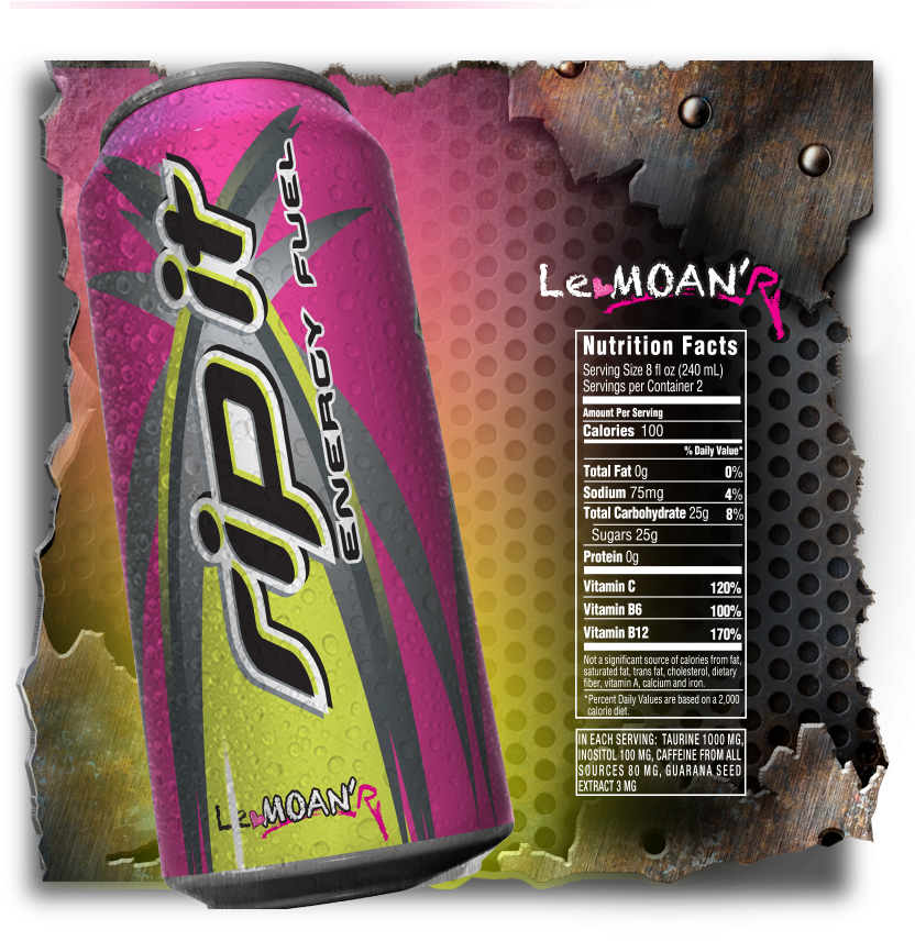- Sitemap - Rip It Energy Drink Label (864x864), Png Download