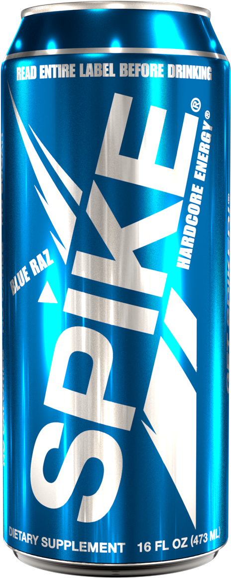 Spike Hardcore Energy Blue Raz - Blue Spike Energy Drink (900x1200), Png Download