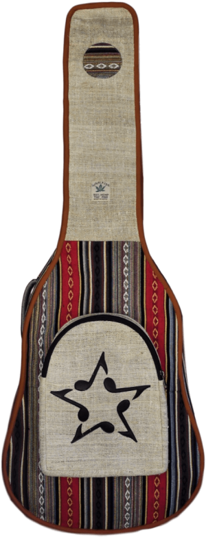Hemp Bass Guitar Case Star Design - Electric Guitar (684x855), Png Download