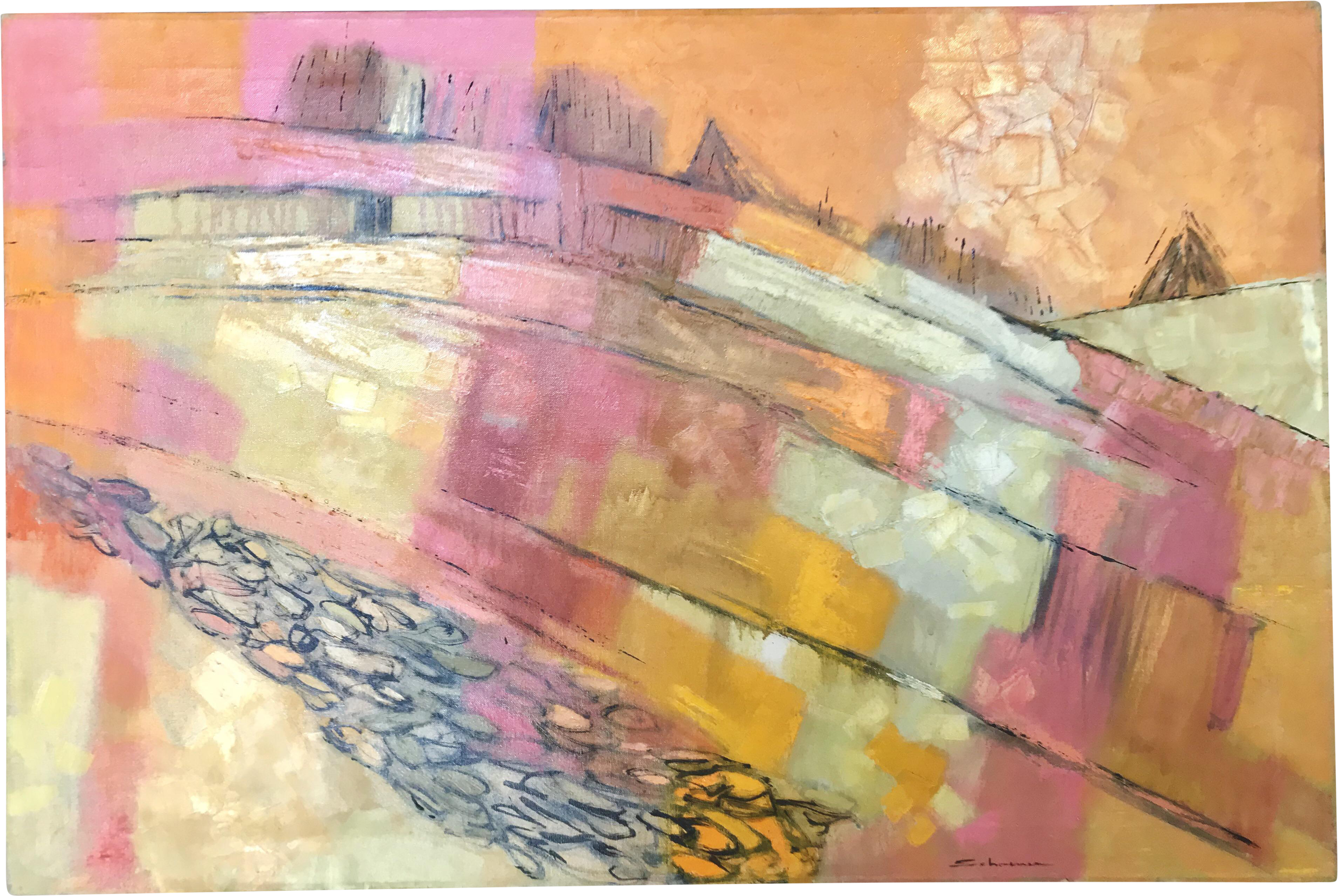 Abstract Oil On Canvas Jason Schoener On Chairish - Modern Art (4247x2846), Png Download