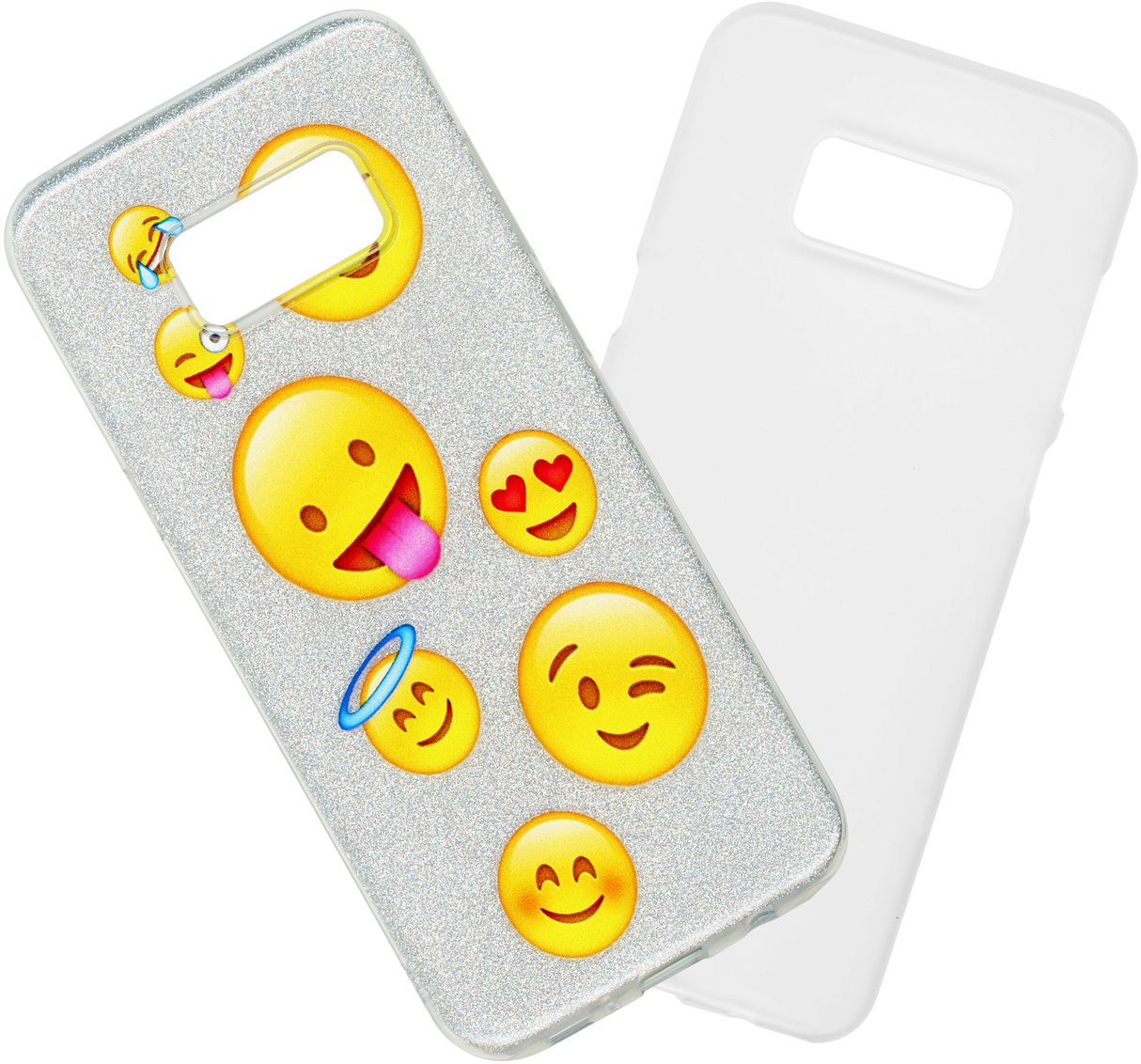 Samsung Galaxy S8 Plus Mm Emoji Glitter Hybrid - Smiley (1280x1164), Png Download