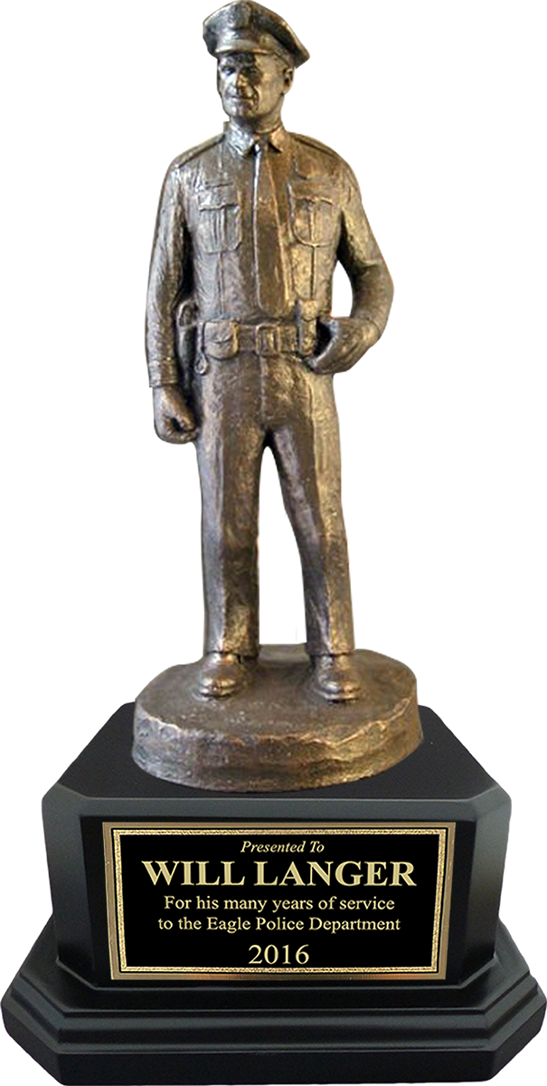 Police Sculpture Award (605x1200), Png Download