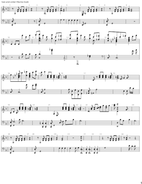 How To Practice And Play Piano Law Order Theme Song - Sheet Music (464x600), Png Download