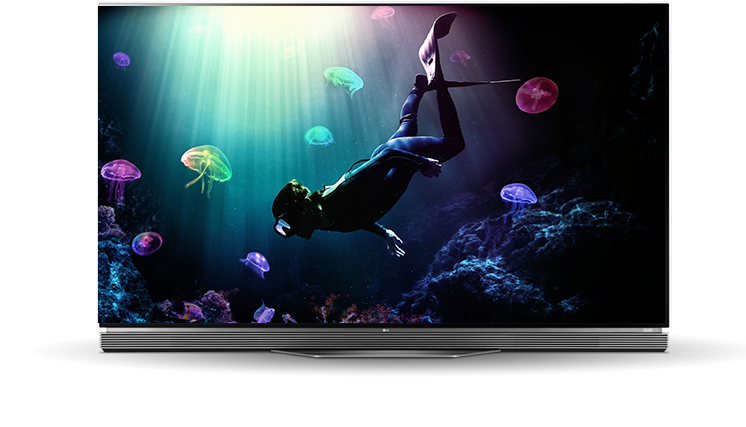 Tv - Lg 55" Smart Oled 4k Hdr Ultra Hd Flat Tv (2016 Model) (746x462), Png Download