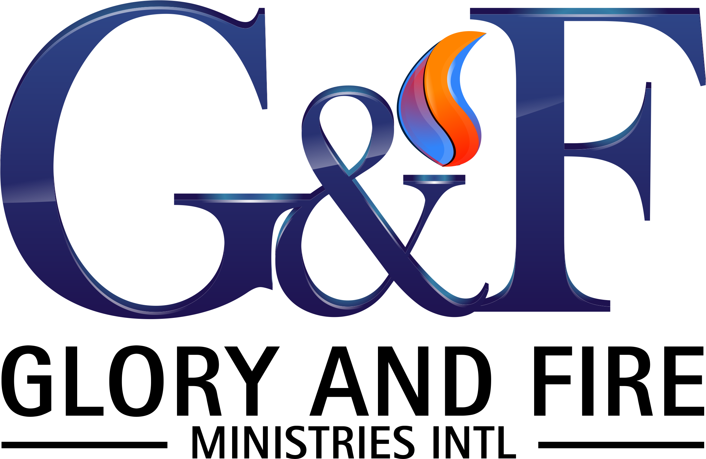 Glory And Fire Ministries Intl Final-photoshop Logo - Logo (2483x1600), Png Download