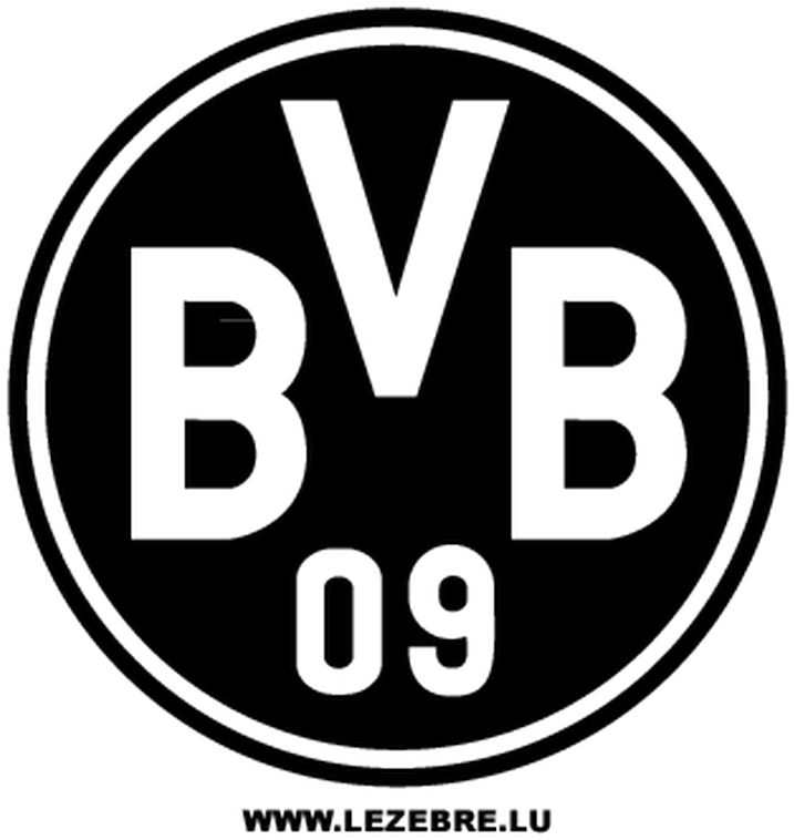 Borussia Dortmund Png Transparent Image - Borussia Dortmund Logo Black And White (800x800), Png Download