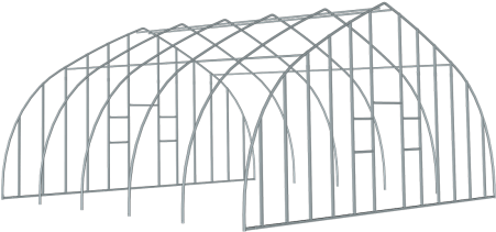 High Tunnel Greenhouse 26 X 12 X 12 Ft - Greenhouse (600x450), Png Download