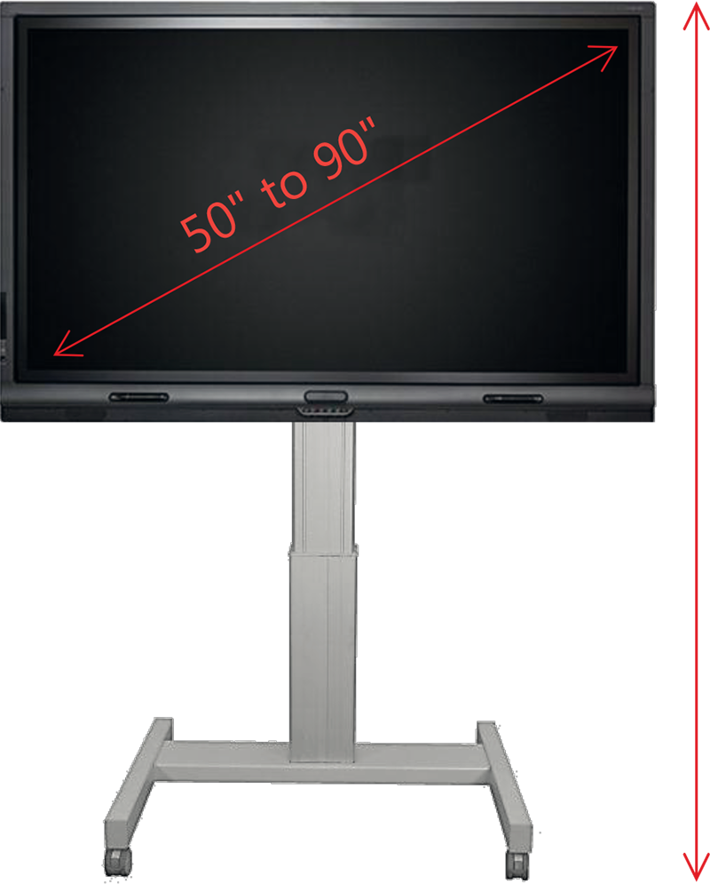 Interactive Flat Panel Roll-stand - Mediasprint - Roll-stand - Aufstellung Für Lcd-display (800x995), Png Download