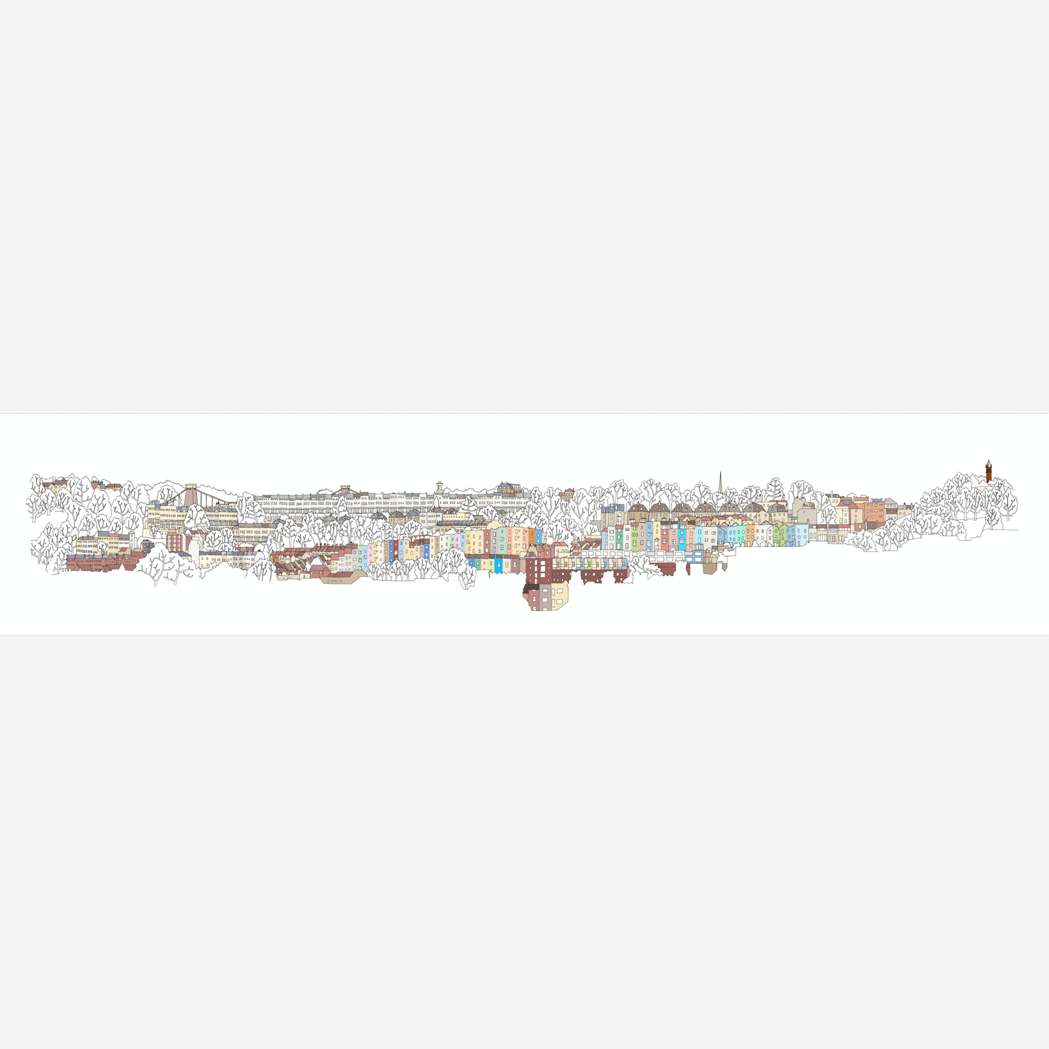 A Slice Of Bristol Clifton Suspension Bridge To Cabot - Bristol (2048x2048), Png Download