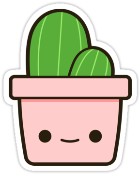 Download Cactus In Cute Pot Stickers By Peppermintpopuk Sticker Cute Png Image With No Background Pngkey Com