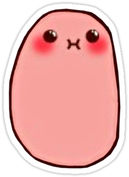 "i'm A Kawaii Potato" Stickers By Jonolabrooy Redbubble (375x360), Png Download