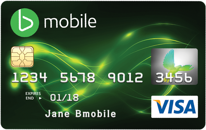 Visa Prepaid Card - Bmobile Prepaid Visa Card (768x495), Png Download