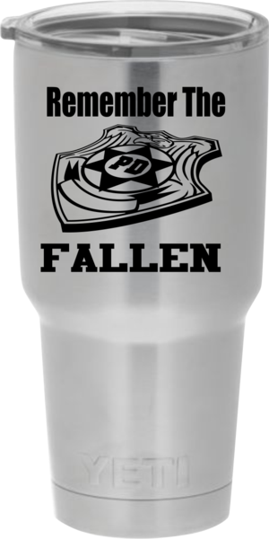 Show Your Support For The Fallen Police On Your 30oz - Dogood Designs Yeti Rambler Laser Engraved With Us (300x600), Png Download
