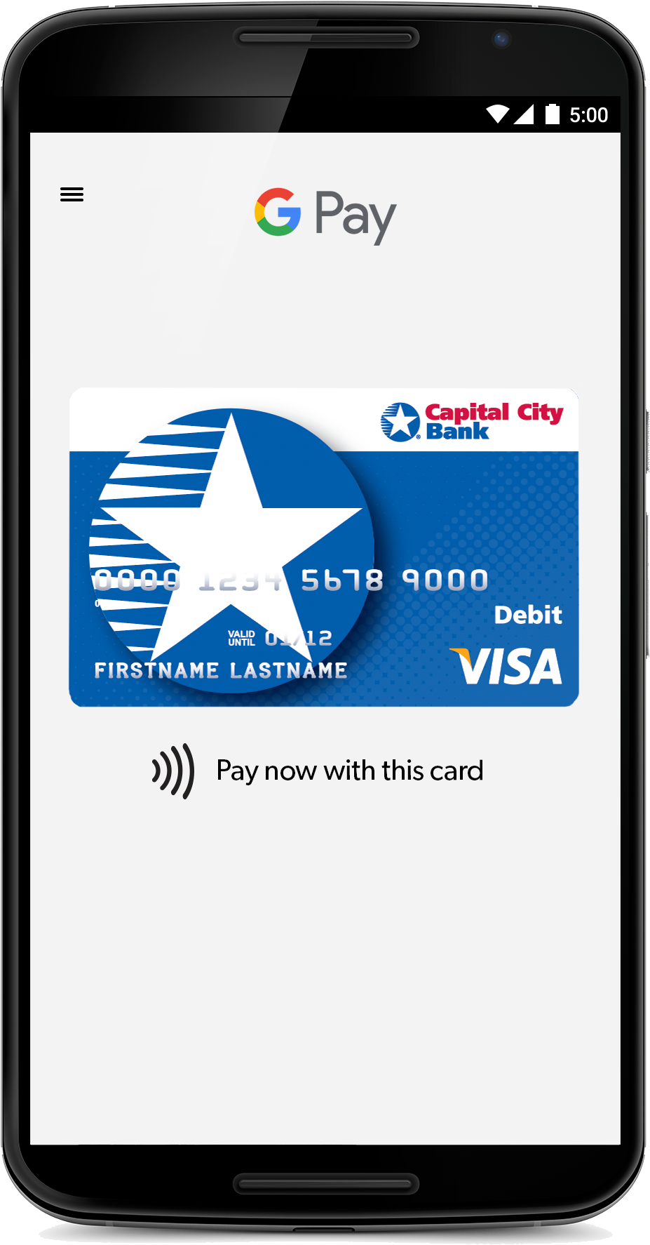 Android Set Up Android Pay - Capital City Bank Group (1080x1920), Png Download