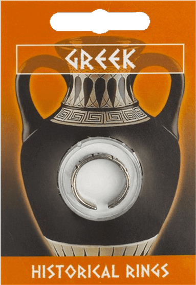 Pewter Greek Key Design Ring - "gold Plated Greek Dolphin Gem Ring" (555x555), Png Download