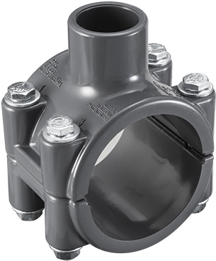 Pvc Saddle Clamp - Pvc Saddle Fittings (400x400), Png Download