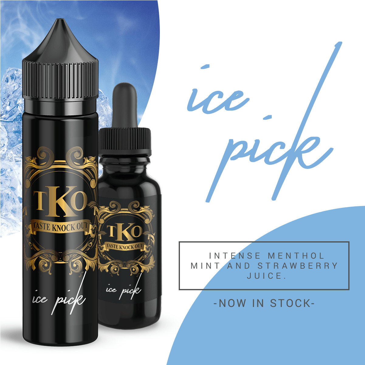 Tko Ice Pick 3mg 75ml - Menthol (1715x1200), Png Download