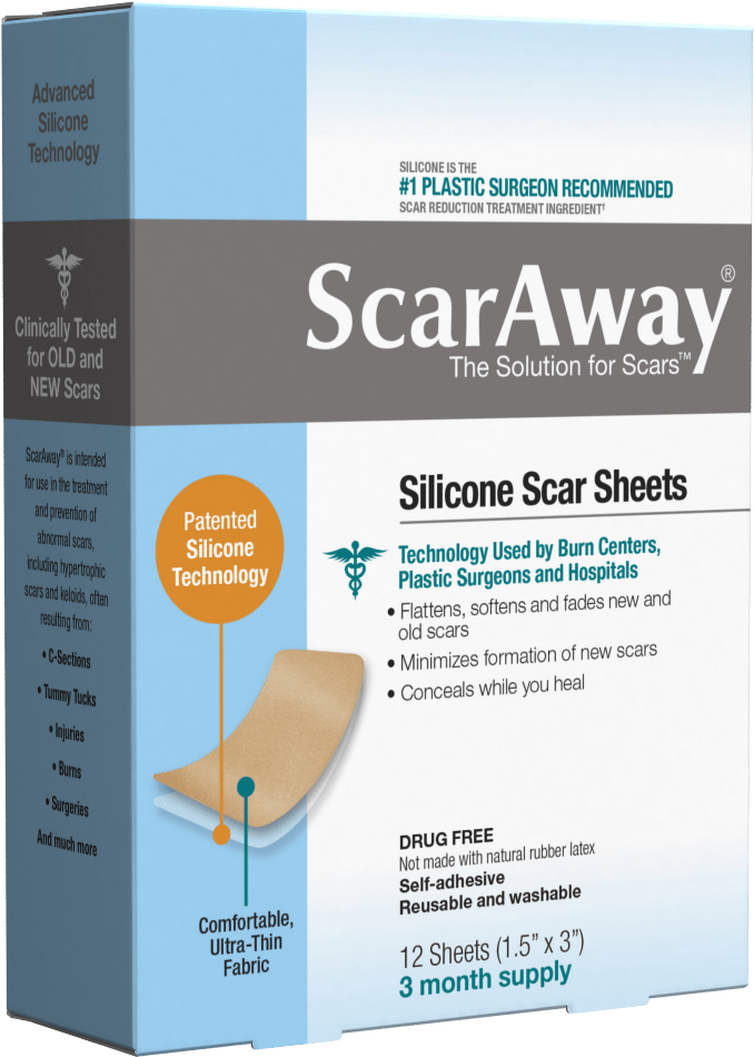 Is Scaraway The Best Solution For Scars - Scaraway Professional Grade Silicone Scar Treatment (1000x1000), Png Download