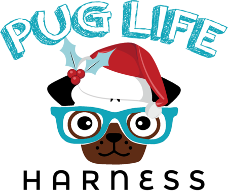 Pug Life Harness - Huppmegift Analog 28 Cm Dia Wall Clock (450x378), Png Download