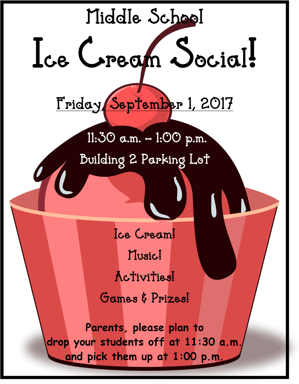 Middle School Ice Cream Social - Ice Ice Baby - Forever 80 - Download (1000x1289), Png Download