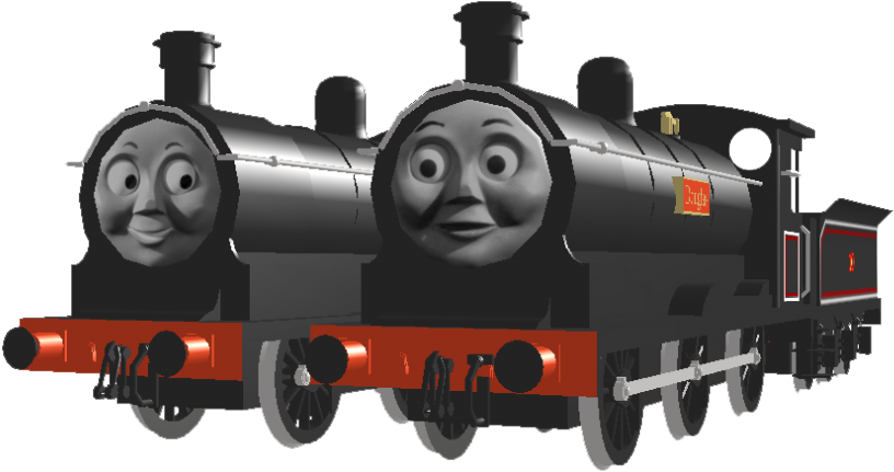 Thomas Tank Engine 3d Model, Thomas, Free Engine Image - Donald And Douglas Roblox (1024x617), Png Download