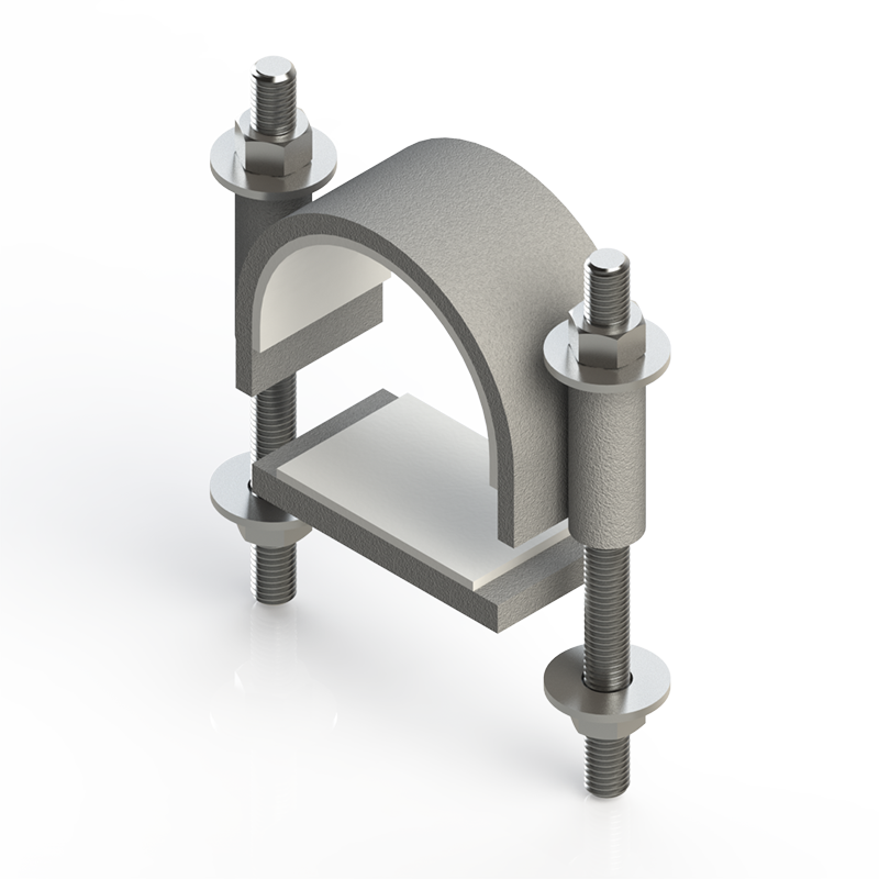 Cl 1 T 2 Bolt Anti Vibration Pipe - Pipe Clamp (800x800), Png Download